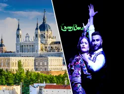 Combo (Save 5%): Royal Palace of Madrid Skip-the-Line Tickets + Torres Bermejas Flamenco Show Tickets